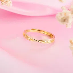 Zavya Women Gold-Plated CZ Studded Sterling Silver Finger Ring-picture-31