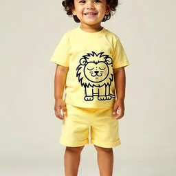 x2o Selection Of 2 Kids Printed Pure Cotton Sleeveless T-shirt With Shorts image 4