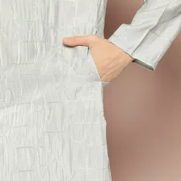 See Designs Embroidered Straight Kurta with Pyjamas image 4