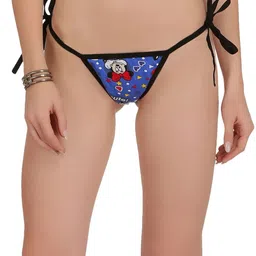 SELFCARE Printed Cotton Non Padded Bra & Tie Up Panty Lingerie Set SN1060 image 4