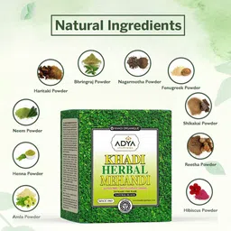 Khadi Organique Set Of 4 Herbal Mehndi 80g - Natural Black image 2