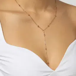 Shein Women Y Shaped Long Necklace with Beads Accents-picture-13