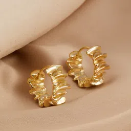 Shein Wavy Design Hinge Clasp Hoop Earrings image 1