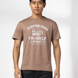 dnmx Men Typographic Print Regular Fit Crew-Neck T-Shirt-picture-16