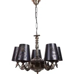new era Genevieve Black Iron 5 Lights Chandelier image 4