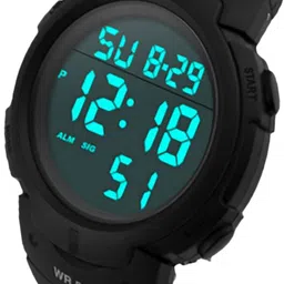 Skmei Men White Dial & Black Straps Digital Multi Function Watch Skmei 1068 Black image 2