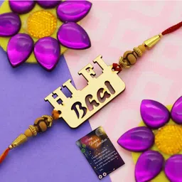 Silver Shine Rakhi With Roli Chawal Greeting Card-picture-40