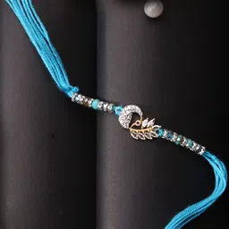 Aapno Rajasthan Stone Studded & Beaded Rakhi With Roli Chawal & Greeting Card-picture-42