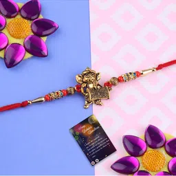 Silver Shine 2 Rakhi With Roli Chawal Greeting Card-picture-25