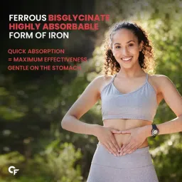 Carbamide Forte Chelated Iron + Vitamin C, B12, Folic Acid & Zinc - 100 Veg Tablets image 5