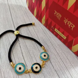 EL REGALO Blue & Black Evil Eye Rakhi image 1