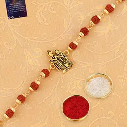 Silver Shine Unisex Set Of 2 Charm Rakhi With Roli Chawal & Greeting Card-picture-17