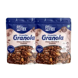 Fit And Flex Baked Muesli Breakfast Cereal - 450g each (Choco Almond Cookie Delight)-image-47