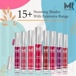MI FASHION Set of 2 Smudge Free Matte Finish Moisturizing Liquid Lipstick - Pink image 2