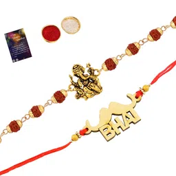 Silver Shine Multicolored Set of 2 Rakhi Combo-picture-56