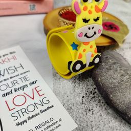 EL REGALO Kids Cow Design Slap Band Rakhi With Roli Chawl & Card-picture-11