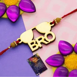 Silver Shine Rakhi with Roli Chawal & Greeting Card-picture-11