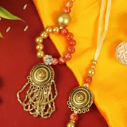 TIED RIBBONS Unisex Set Of 2 Bhaiya Bhabhi Lumba Rakhi-picture-57