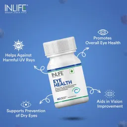 INLIFE Eye Health Supplements | Eye Care Vitamins to Improve Vision, Protect Eyes from Oxidative Stress | Lutein, Zeaxanthin, Grape Seed, Bilberry, Zinc, Selenium, Lycopene - 60 Vegetarian Capsules image 5