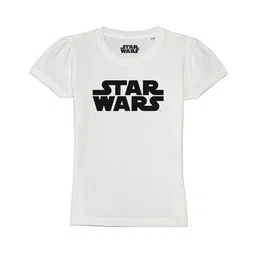 Star Wars by Wear Your Mind Girls White Star Wars Printed T-shirt-picture-15