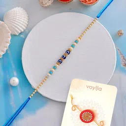 Voylla Lightly Embellished Simple Beaded Brother Thread Rakhi-picture-41