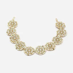 Anouk Gold-Plated Kundan-Studded Matha Patti image 1
