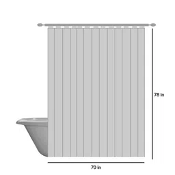 obsessions White Shower Polyester 6 Ft Blackout Eyelet Shower Curtain image 3