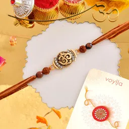 Voylla Om Beaded Colourful Thread Rakhi-picture-36