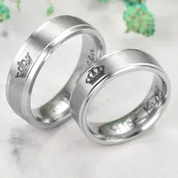 Fashion Frill Silver-Plated King & Queen Couple Finger Rings-picture-11