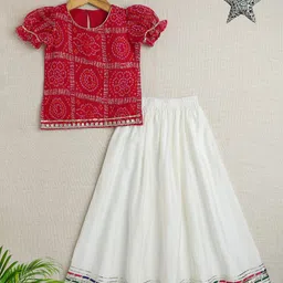 The Magic Wand Girls Printed Ready to Wear Lehenga &-picture-38