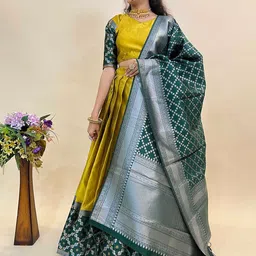 Fabcartz Semi-Stitched Lehenga & Unstitched Blouse With Dupatta-picture-16