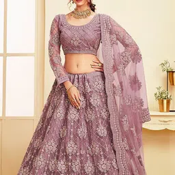 Aika Embroidered Beads and Stones Semi-Stitched Lehenga & Unstitched Blouse With Dupatta-picture-24
