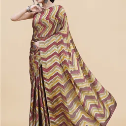 MIRCHI FASHION Leheriya Printed Gotta Patti Saree-picture-24
