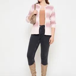 Zigo Women Striped Cardigan-image-43