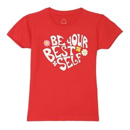 Wear Your Mind Girls Typography Printed Pure Cotton T-shirt-picture-3