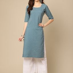 7threads KALINI Women Multicoloured Paisley Striped Flared Sleeves Mirror Work Summer Sheers Crepe Anarkali Kurta-picture-44