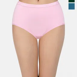 Amante Assorted Pack of 3 High Rise Outer Elastic Basic Briefs-picture-18