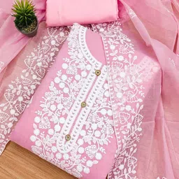 KALINI Floral Embroidered Unstitched Dress Material-image-81