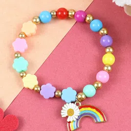 Asthetika Kids Girls Beaded Elasticated Bracelet-image-48