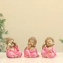 vedas Polyresin Pink Stella Monk set of 3-picture-10