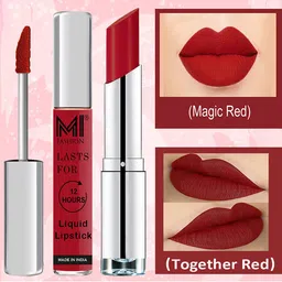 MI FASHION Set of Luscious Lips Liquid Lipstick 3.5ml -16 & Creamy Matte Lipstick 3.5g -10-picture-42