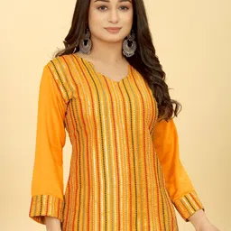 SAKSHIPRIYA Striped Embellished Kurti-picture-29