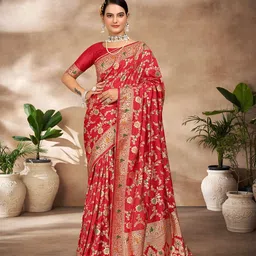 Aagiri Woven Design Zari Banarasi Saree-picture-22