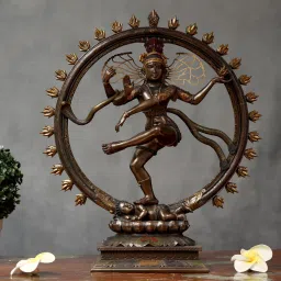 urbancart Lord Shiva Bronze Brown Religious Idol image 1