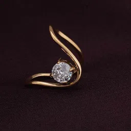PALMONAS Trendy Curve CZ-Diamond Studded Ring Size-6 for Womens- Waterproof & Anti-Tarnish-picture-19