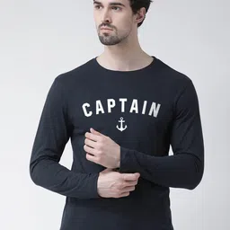 Friskers Typography Printed Round Neck Long Sleeves Pure Cotton Slim Fit T-shirt-picture-30