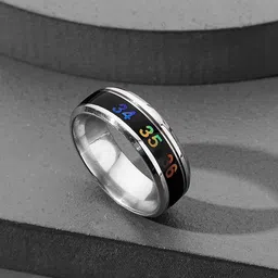 Fashion Frill Sliver-Plated Sensing Temperature Degree Celsius Display Changing Ring Band-picture-33