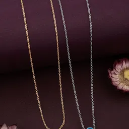 DressBerry Blue Set Of 2 Gold-Plated Necklace And Chains-picture-22