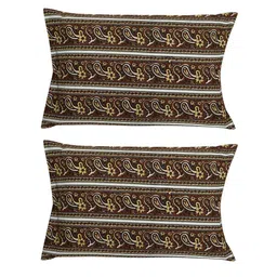 Brown Traditional 144 TC Cotton Blend King Sized Bed Sheets with 2 Pillow Covers by J.K.Enterprises image 2