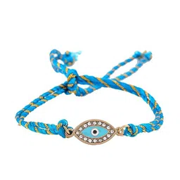 Estele Gold-Plated Evil Eye Crystals-Studded Rakhi image 3